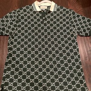 Gucci GG stretch cotton polo Green